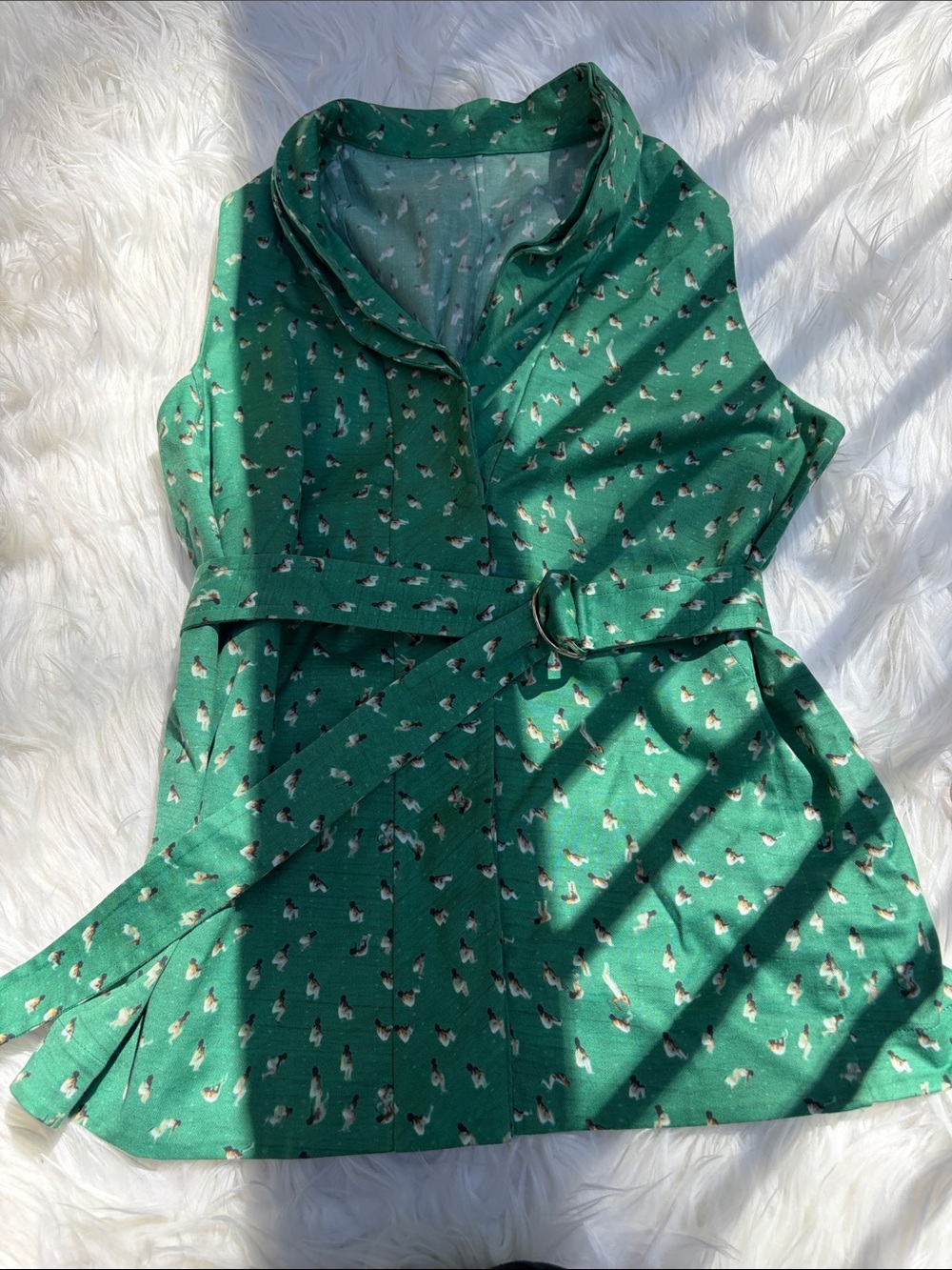 Akris printed blouse - diving person.